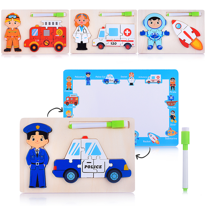 Пазл-вкладыш D1932 "Профессии"