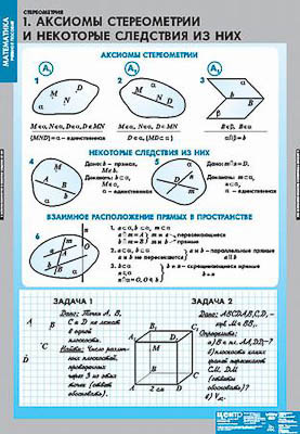 Таблицы демонстрационные "Стереометрия"
